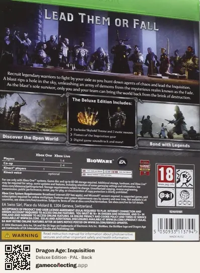 Dragon Age: Inquisition Xbox One, PAL box back