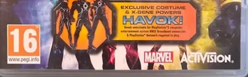 X-Men: Destiny, the PEGI square on its front