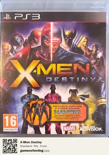 X-Men: Destiny PlayStation 3, PAL box front
