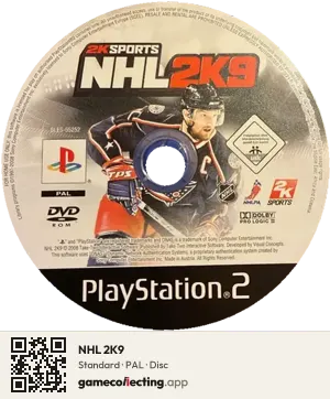 NHL 2K9 PlayStation 2, PAL disc