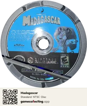 Madagascar Nintendo GameCube, NTSC disc