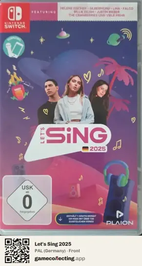 Let's Sing 2025 Nintendo Switch, Germany box front