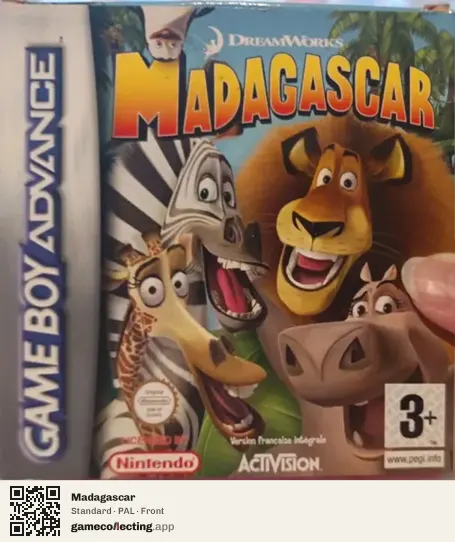 Madagascar Game Boy Advance, PAL box front