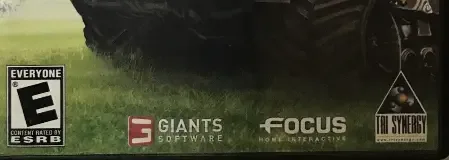 Farming Simulator 2013, the ESRB box on its front