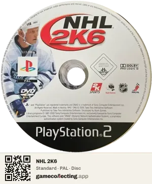 NHL 2K6 PlayStation 2, PAL disc