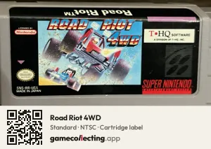 Road Riot 4WD Super Nintendo Entertainment System, NTSC cartridge label