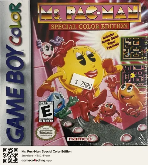 Ms. Pac-Man: Special Color Edition Game Boy Color, NTSC box front