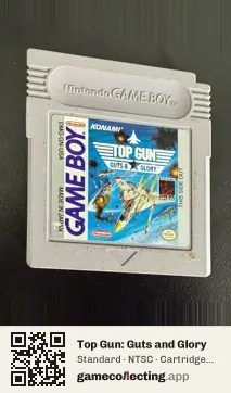 Top Gun: Guts and Glory Game Boy, NTSC cartridge label
