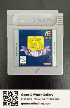 Game & Watch Gallery Game Boy, NTSC cartridge label