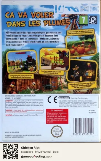 Chicken Riot Nintendo Wii, France box back