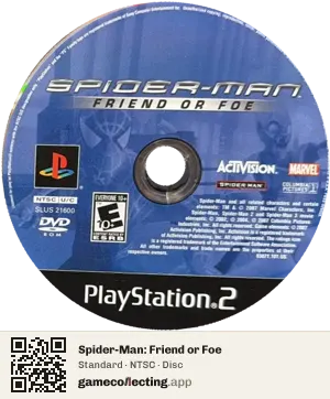 Spider-Man: Friend or Foe PlayStation 2, NTSC disc