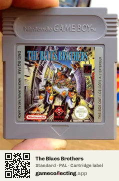 The Blues Brothers Game Boy, PAL cartridge label