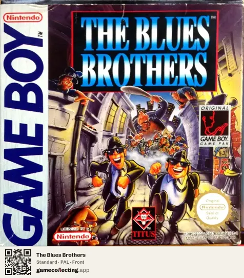 The Blues Brothers Game Boy, PAL box front