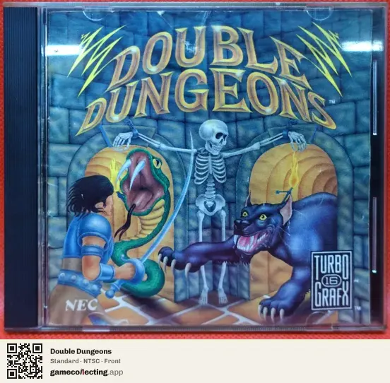 Double Dungeons TurboGrafx-16, NTSC box front