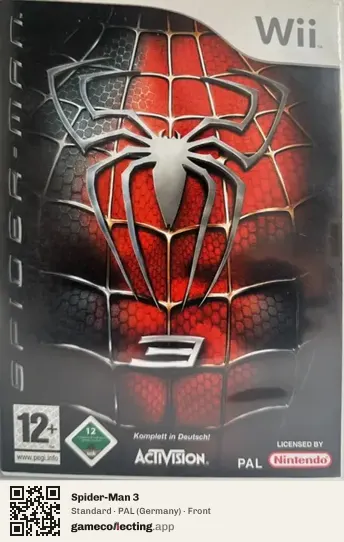 Spider-Man 3 Nintendo Wii, Germany box front