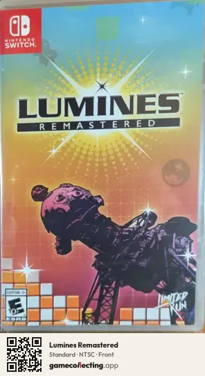 Lumines Remastered Nintendo Switch, NTSC box front