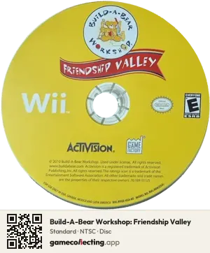 Build-A-Bear Workshop: Friendship Valley Nintendo Wii, NTSC disc