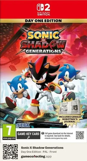 Sonic X Shadow Generations Nintendo Switch 2, PAL box front