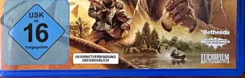 Indiana Jones and the Great Circle, the USK square on its front