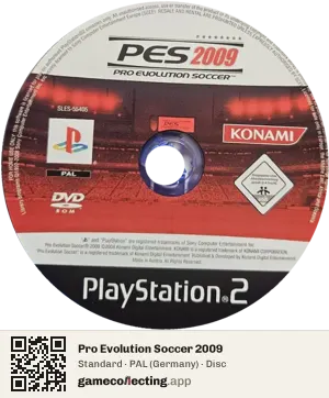 Pro Evolution Soccer 2009 PlayStation 2, PAL disc