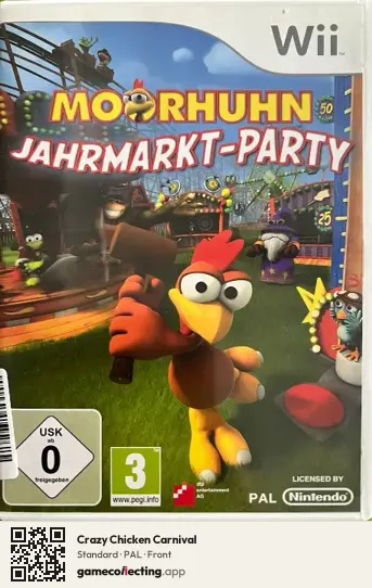 Crazy Chicken Carnival Nintendo Wii, PAL box front