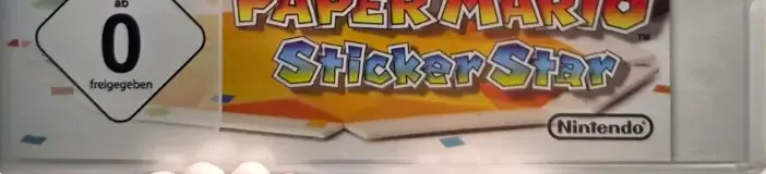 Paper Mario: Sticker Star, the USK square on its front