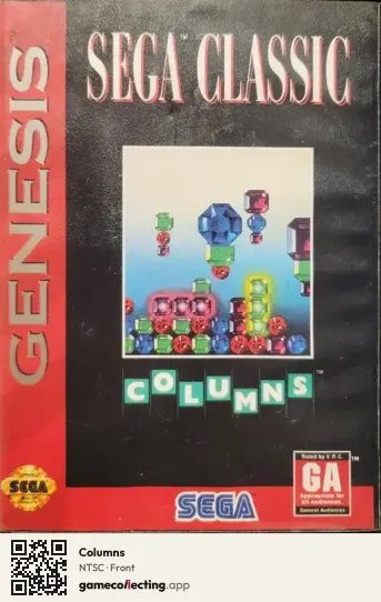 Columns Sega Mega Drive / Genesis, NTSC box front