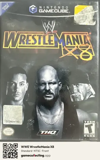 WWE WrestleMania X8 Nintendo GameCube, NTSC box front