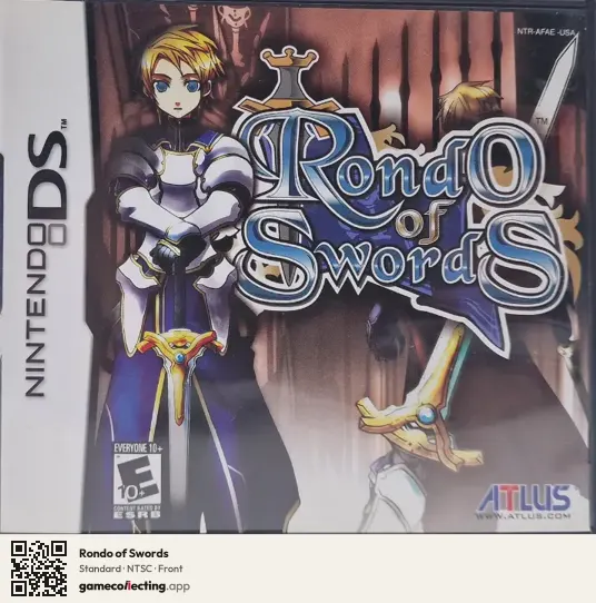 Rondo of Swords Nintendo DS, NTSC box front