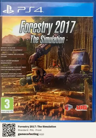 Forestry 2017: The Simulation PlayStation 4, PAL box front