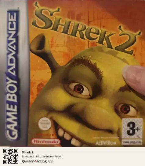 Shrek 2 Game Boy Advance, France box front