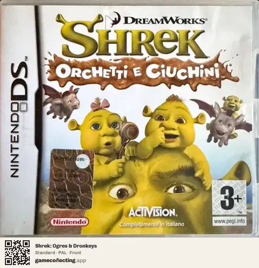 Shrek: Ogres & Dronkeys Nintendo DS, PAL box front