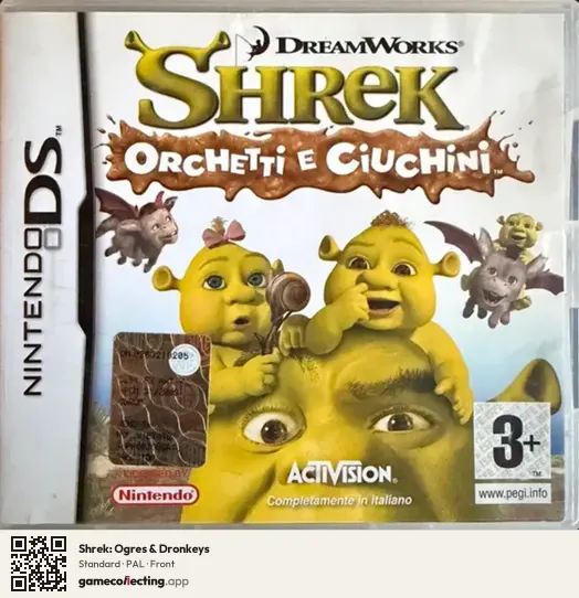 Shrek: Ogres & Dronkeys Nintendo DS, PAL box front