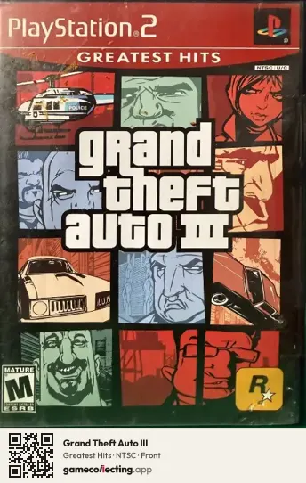 Grand Theft Auto III PlayStation 2, NTSC box front