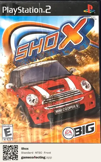 Shox PlayStation 2, NTSC box front