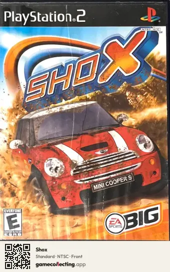 Shox PlayStation 2, NTSC box front
