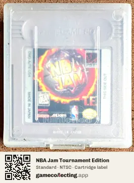 NBA Jam Tournament Edition Game Boy, NTSC cartridge label