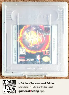 NBA Jam Tournament Edition Game Boy, NTSC cartridge label