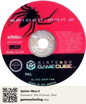Spider-Man 2 Nintendo GameCube, PAL disc