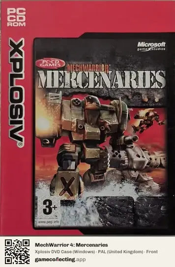 MechWarrior 4: Mercenaries Computer, United Kingdom box front