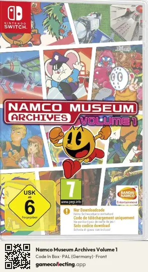Namco Museum Archives Volume 1 Nintendo Switch, Germany box front
