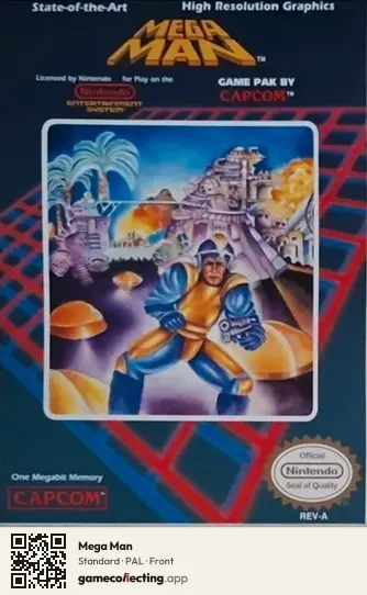 Mega Man Nintendo Entertainment System, PAL box front