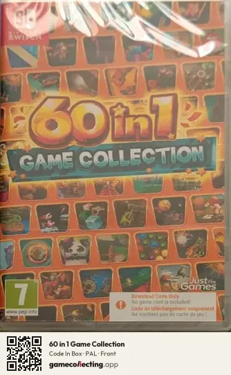 60 in 1 Game Collection Nintendo Switch, PAL box front