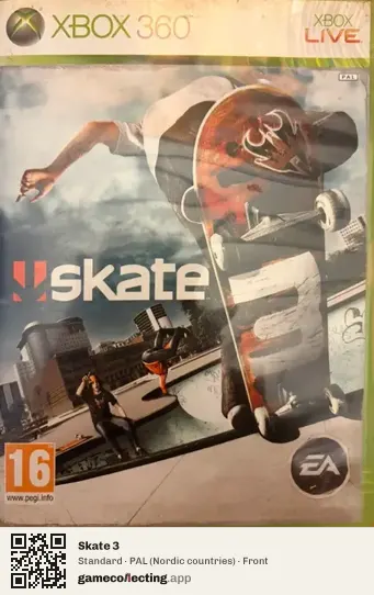 Skate 3 Xbox 360, Nordic countries box front