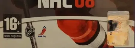 NHL 08, the PEGI square on its front