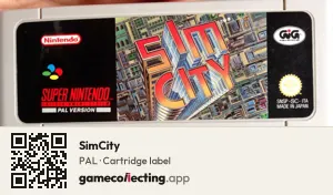 SimCity Super Nintendo Entertainment System, PAL cartridge label
