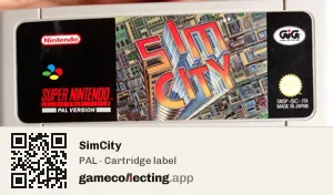 SimCity Super Nintendo Entertainment System, PAL cartridge label