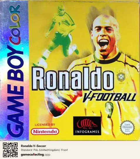 Ronaldo V-Soccer Game Boy Color, United Kingdom box front