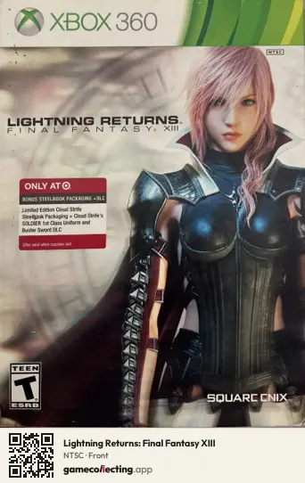 Lightning Returns: Final Fantasy XIII Xbox 360, NTSC box front