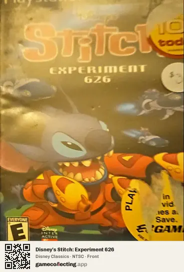 Disney's Stitch: Experiment 626 PlayStation 2, NTSC box front